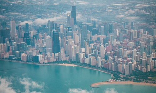 Chicago skyline with Lake Michigan - Chicago apartment communities