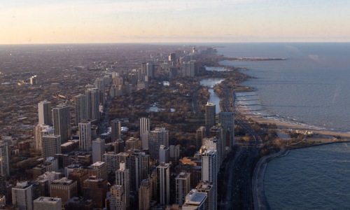 River North new construction Chicago skyline